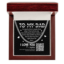 Dad's Been My Hero Right From The Start - Personalized Men's Cuban Link Chain