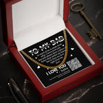 Dad's Been My Hero Right From The Start - Personalized Men's Cuban Link Chain