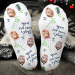 Dad's Lucky Golf Socks - Personalized Photo Crew Socks
