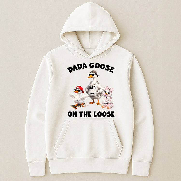 Dada-Goose-On-The-Loose-For-Daddy,-Papa-Personalized-Shirt-4
