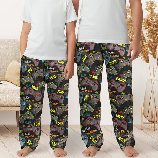 Daddy And Kid The Best Player - Personalized Sweatpants, Lounge Pants With Pockets