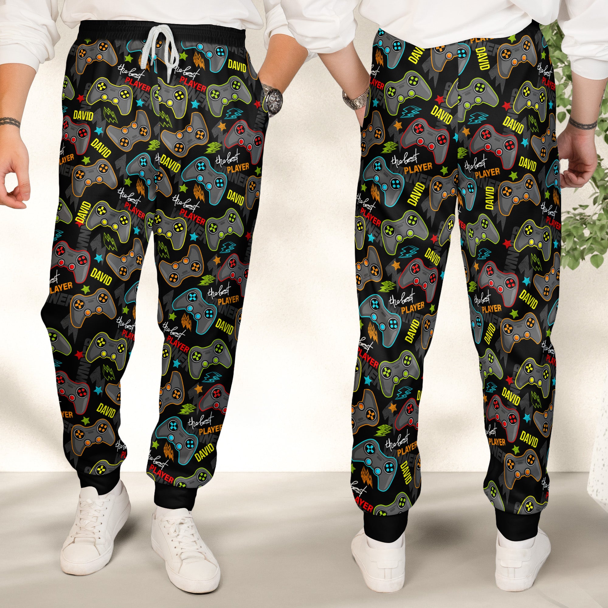 Daddy And Kid The Best Player - Personalized Sweatpants, Lounge Pants With Pockets