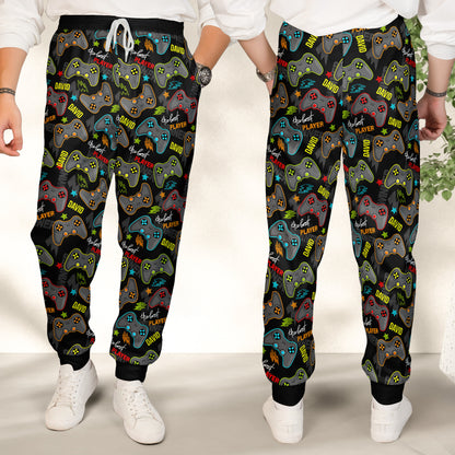 Daddy And Kid The Best Player - Personalized Sweatpants, Lounge Pants With Pockets