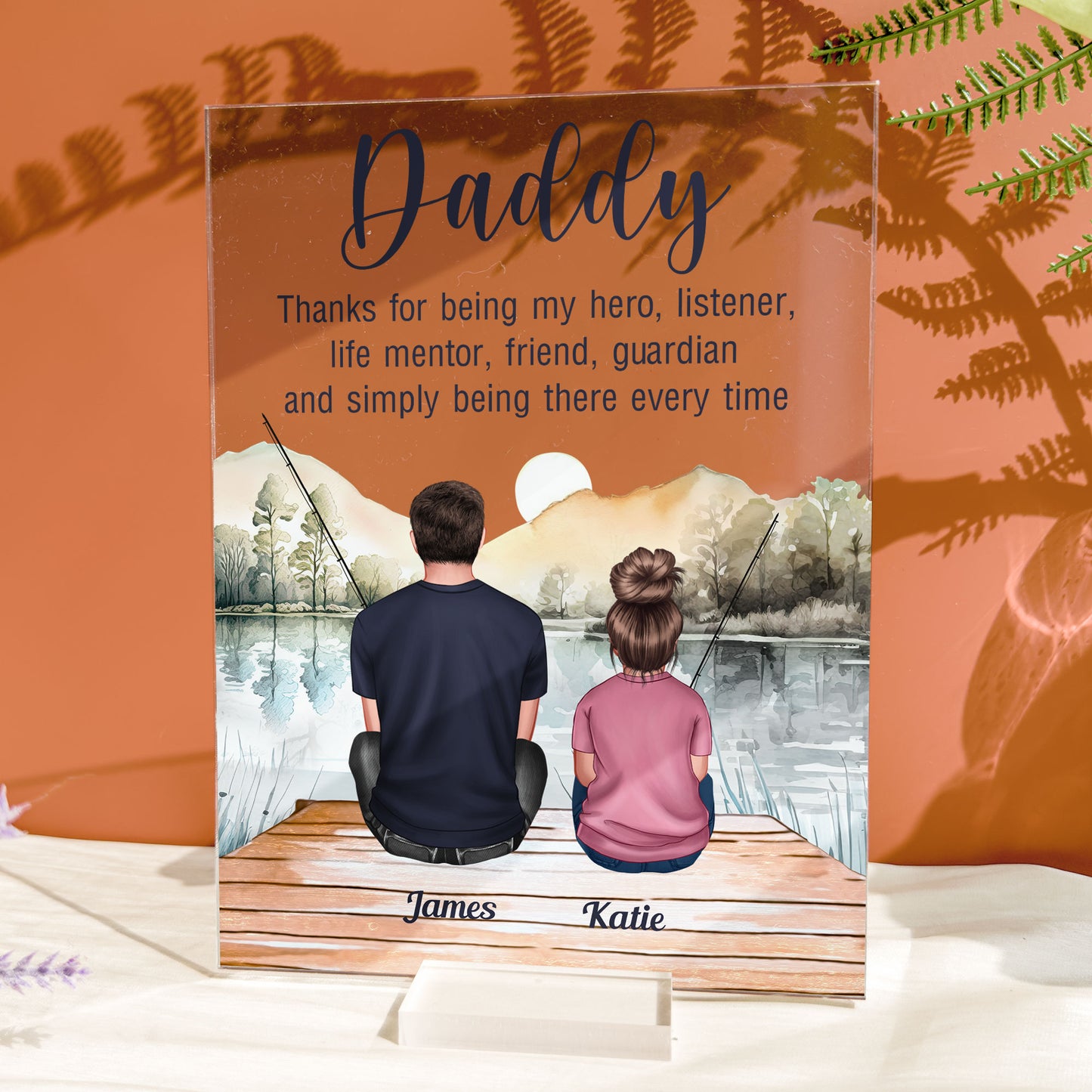 Daddy Thanks For Being My Hero, My Friend - Personalized Acrylic Plaque