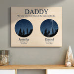 Daddy We Love You More Than All The Stars Custom Star Map - Custom Wood Plaque