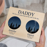Daddy We Love You More Than All The Stars Custom Star Map - Custom Wood Plaque