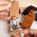 Daddy We Love You - Personalized Leather Photo Keychain
