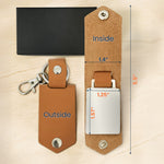 Daddy We Love You - Personalized Leather Photo Keychain
