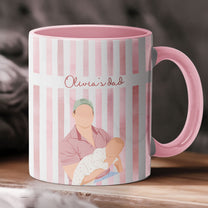 Daddy & Me, Mommy & Me, Grandma & Me - Custom Faceless Photo Art With Baby - Personalized Mug