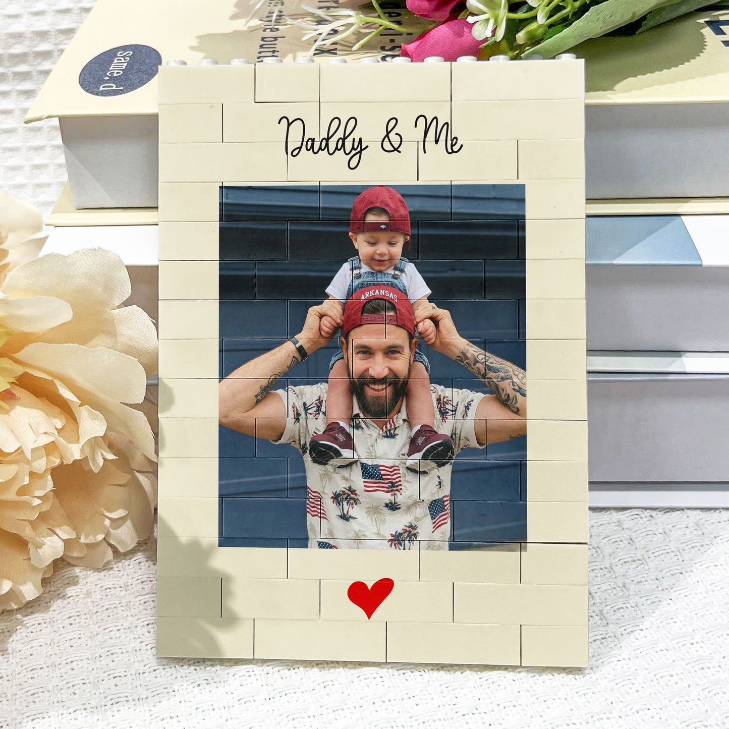 Daddy-&-Me-Father'S-Day-Gift-For-Dad,-Husband-Personalized-Rectangle-Building-Brick-4