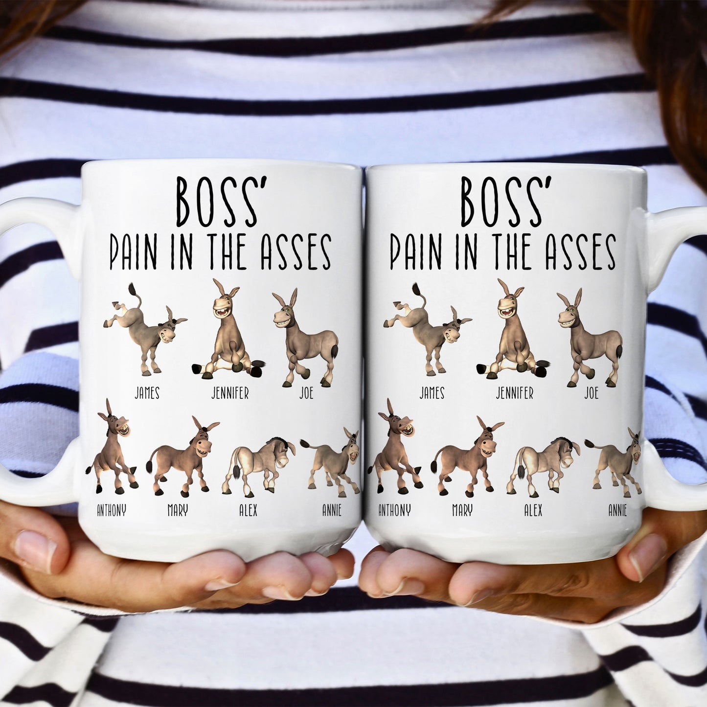 Boss' Pain In The Asses - Funny Boss Gift - Personalized Mug