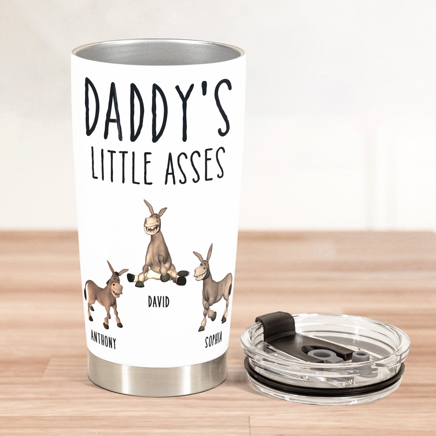 Daddy's Little Asses - Custom Title - Gifts For Mommy, Dad, Papa - Personalized Tumbler Cup