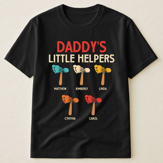 Daddy's Little Helpers Custom Kids Name - Personalized Shirt