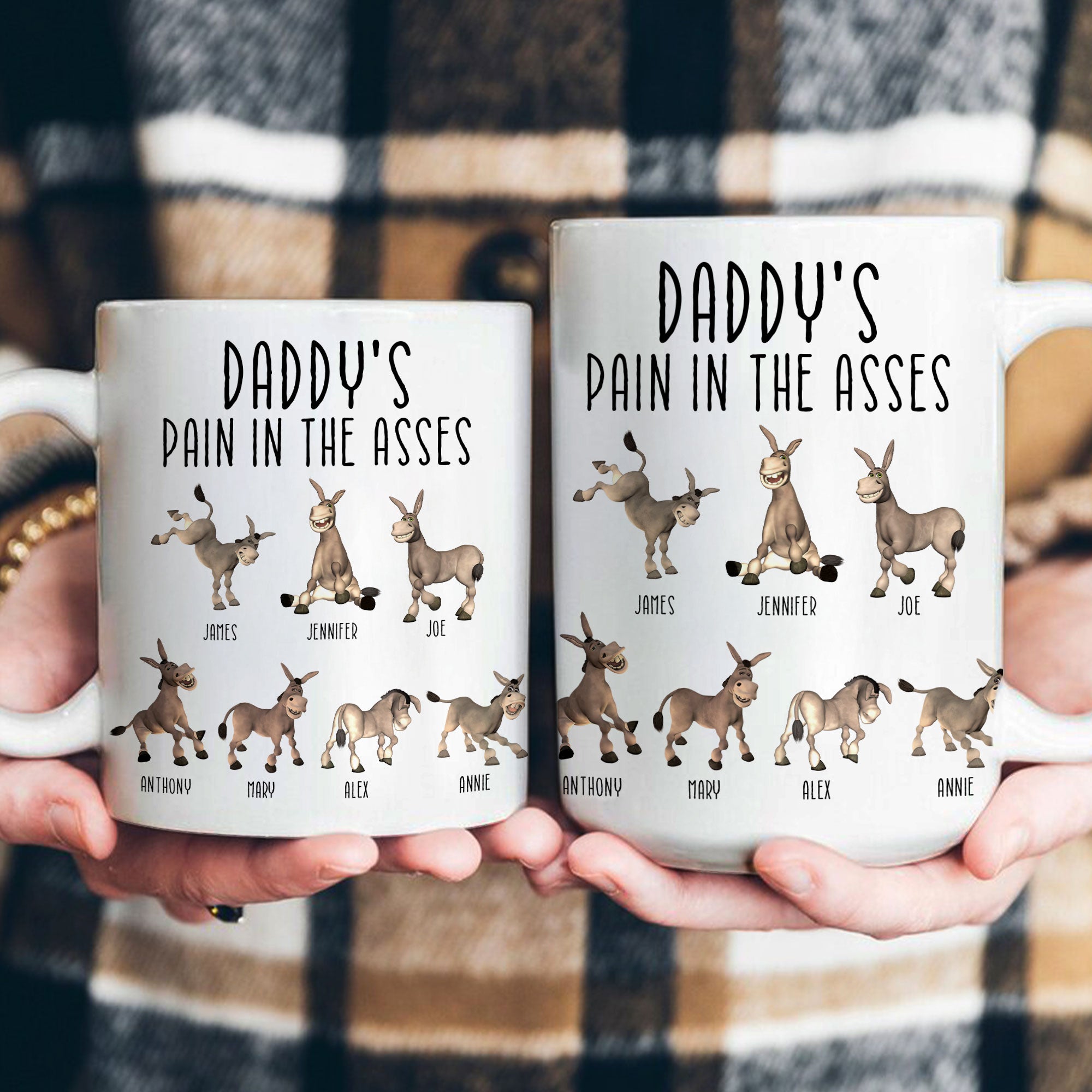Daddy's Pain In The Asses - Funny Gifts For Mommy, Daddy - Personalized Mug