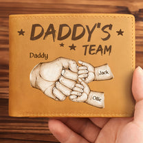 Daddy's Team - Personalized Leather Wallet