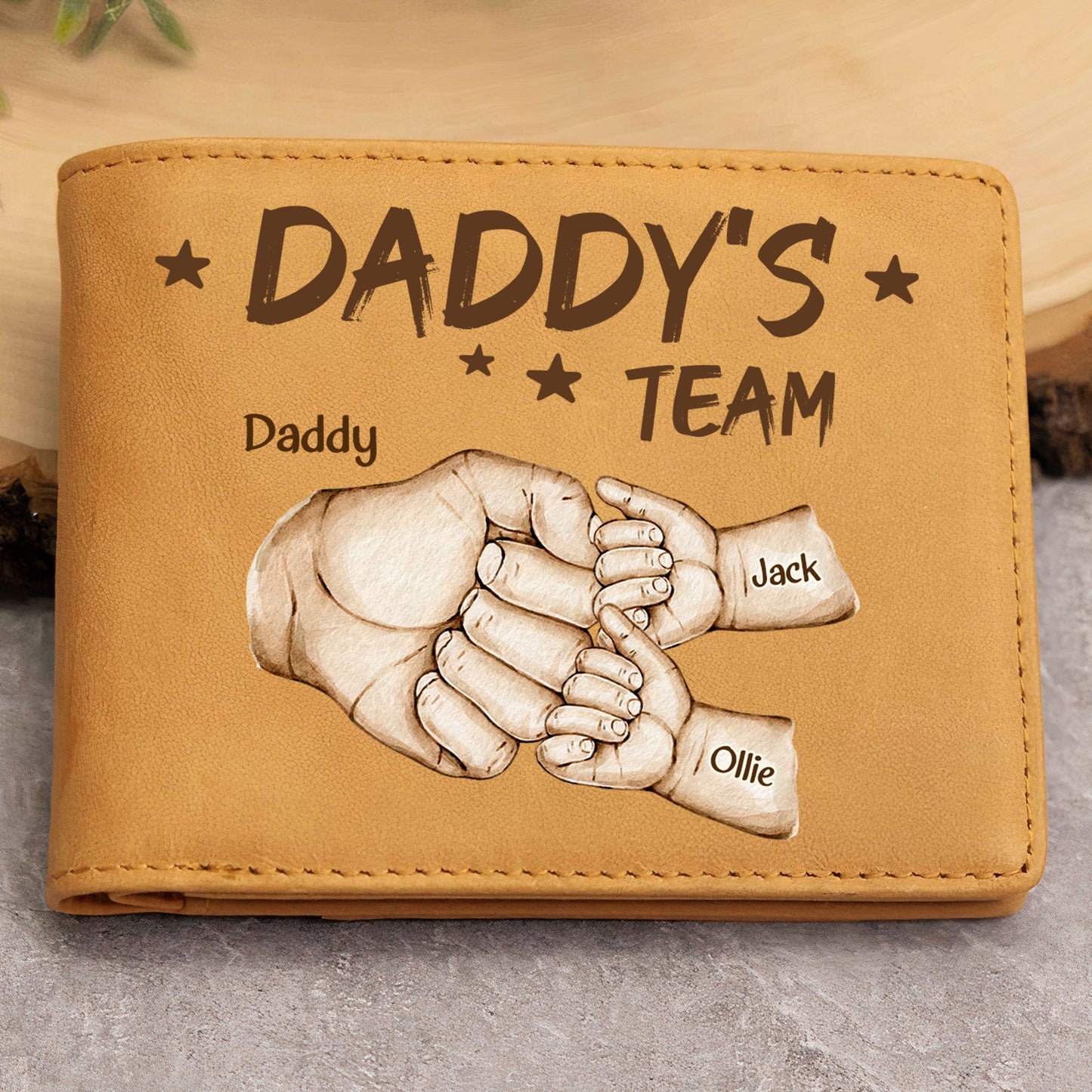 Daddy's Team - Personalized Leather Wallet