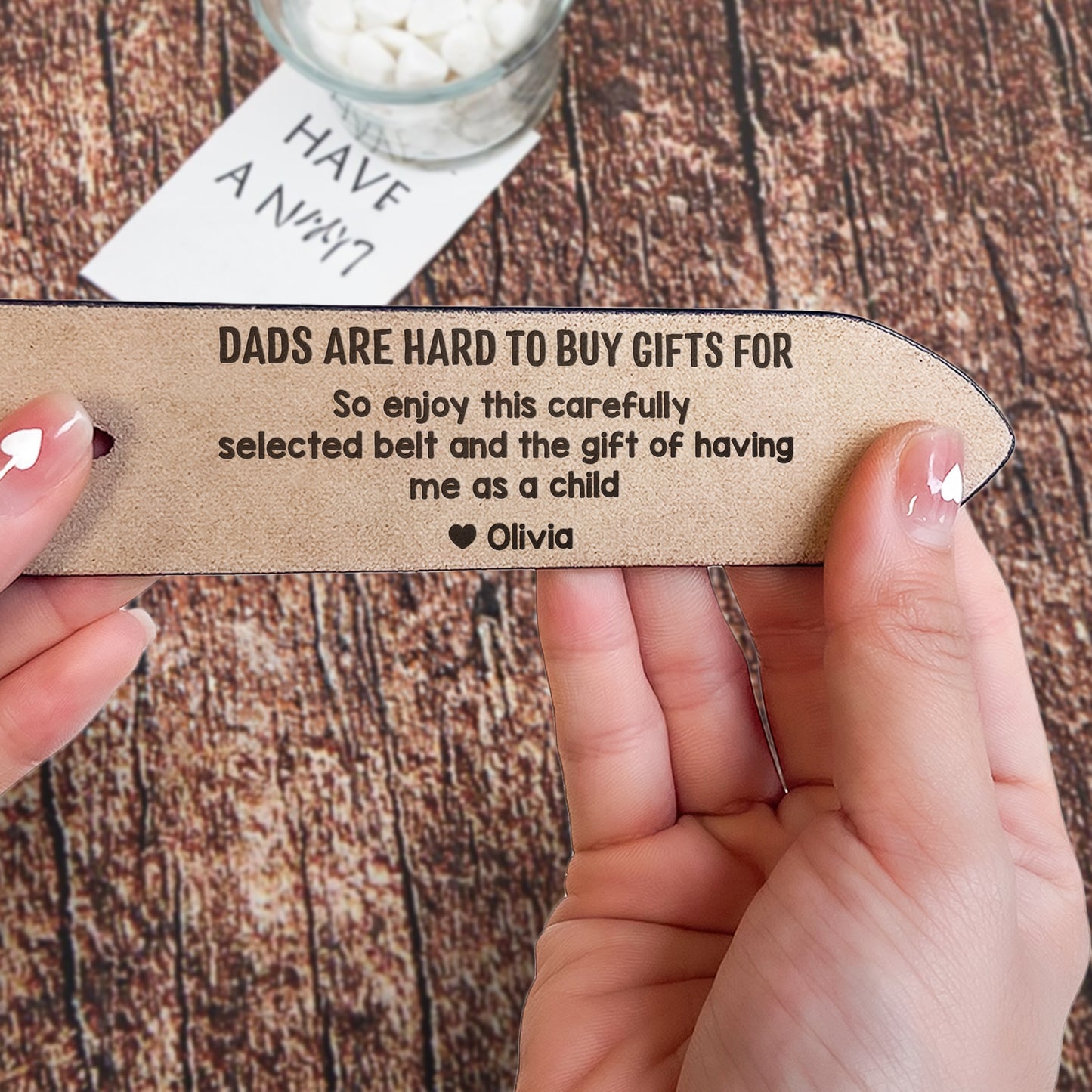 Dads Are Hard To Buy Gifts For Fun Dad Gift - Personalized Engraved Leather Belt