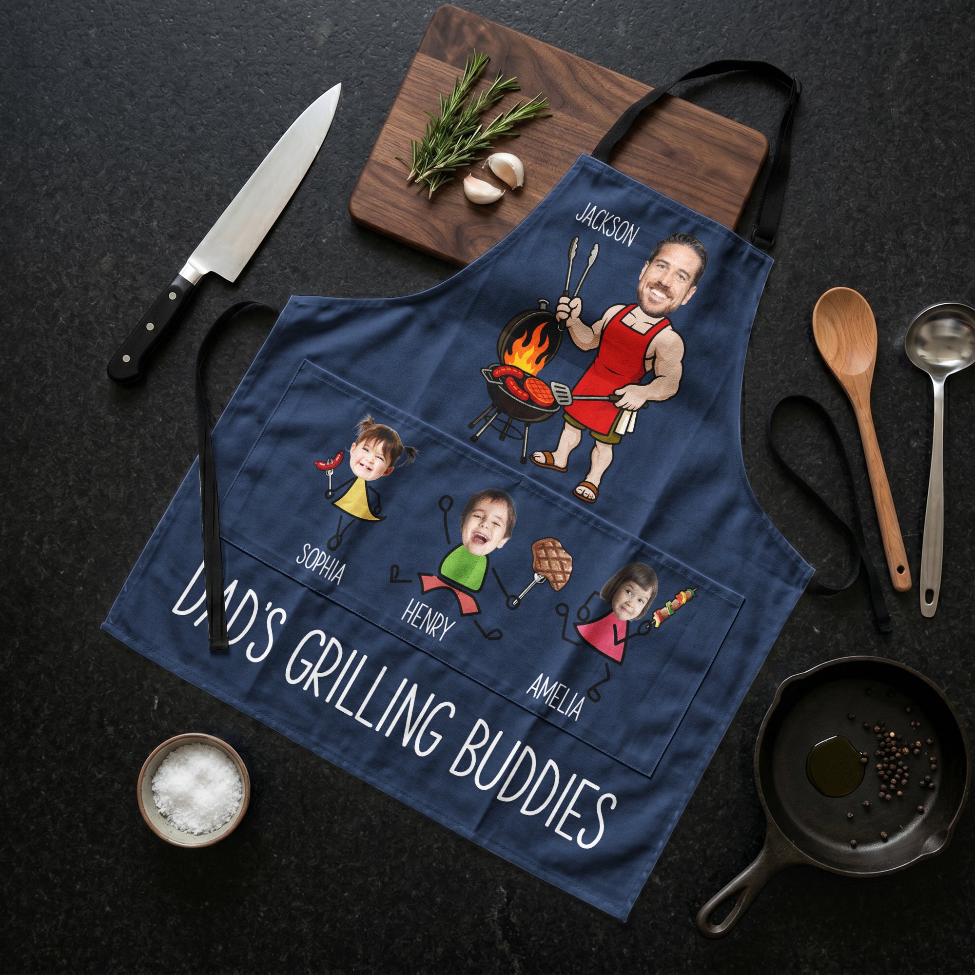 Dads_Grilling_Buddies_Fathers_Day_Gift_For_Dad_Husband_Personalized_Apron_2