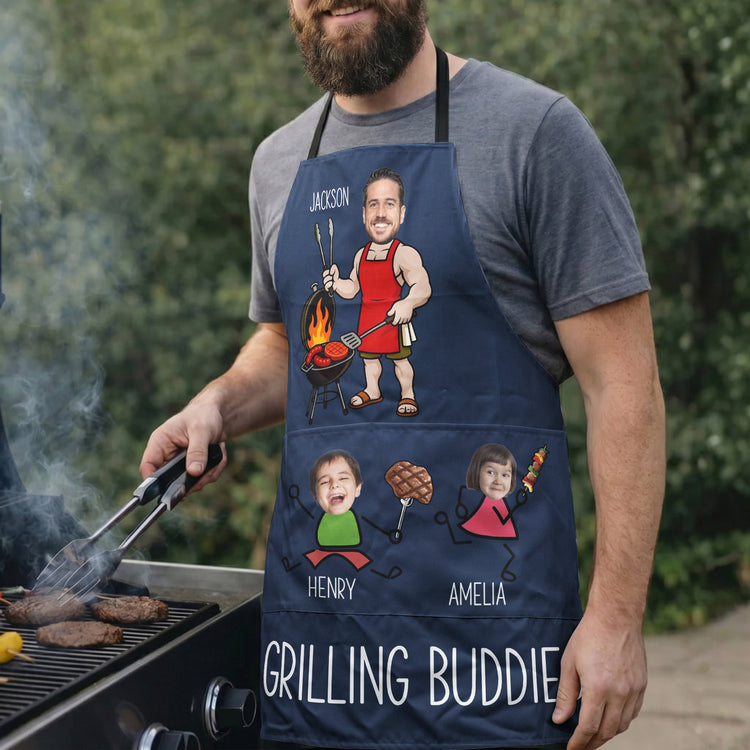 Dads_Grilling_Buddies_Fathers_Day_Gift_For_Dad_Husband_Personalized_Apron_4