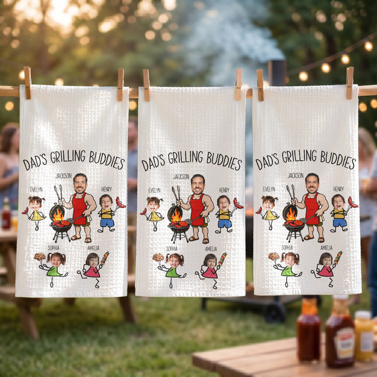 Dads_Grilling_Buddies_Fathers_Day_Gift_For_Dad_Husband_Personalized_Kitchen_Towel_2