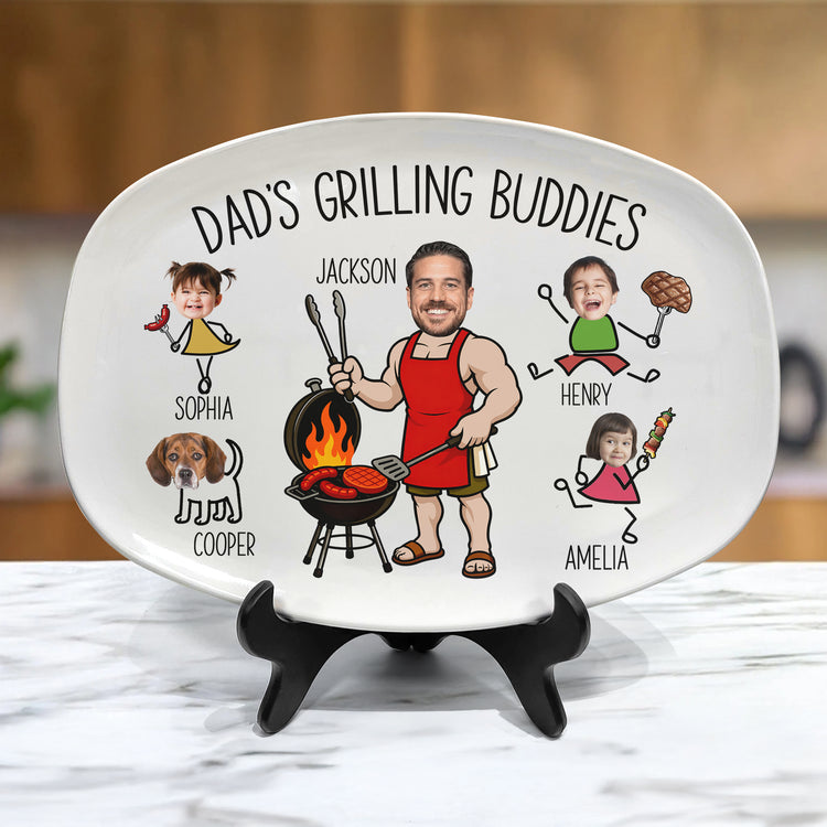 Dads-Grilling-Buddies-Fathers-Day-Gift-For-Daddy-Husband-Grandpa-Personalized-Platter-2