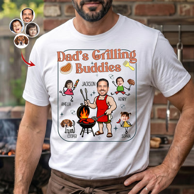 Dad's Grilling Buddies Funny Father's Day Gift For Dad, Husband - Personalized Shirt