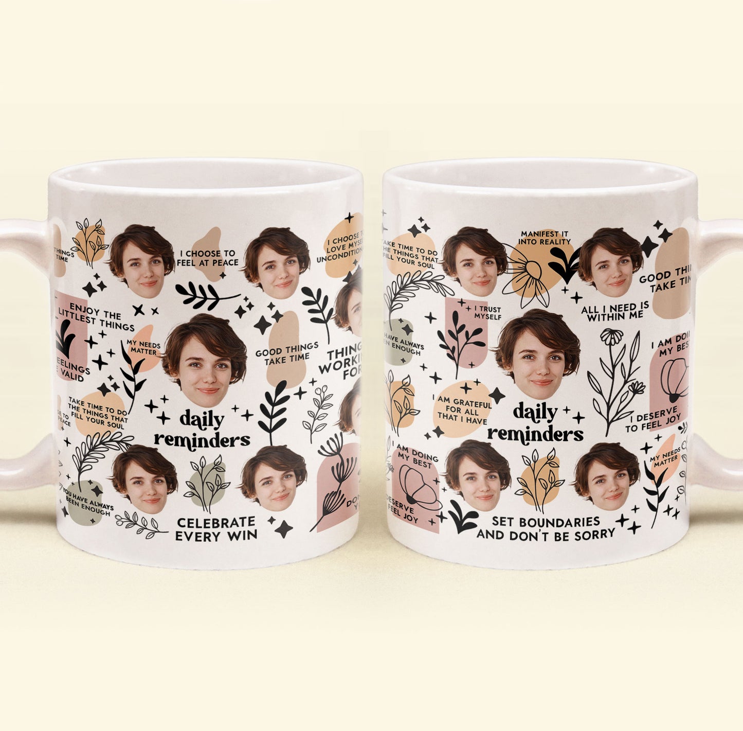 Daily Manifestation Reminders - Personalized Photo Mug