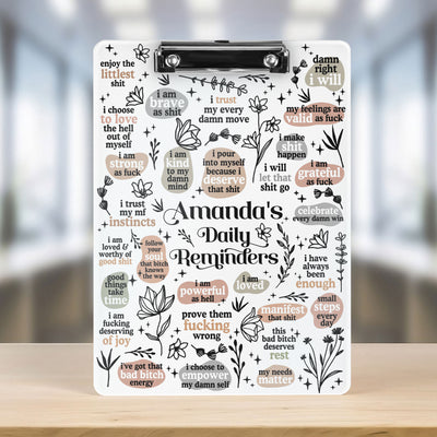 Daily Reminders Office Funny Gift For Coworkers Boss - Personalized Acrylic Clipboard