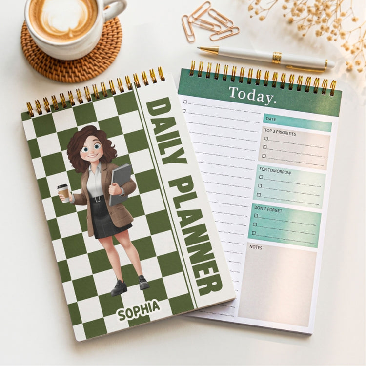 Daily-Planner-Custom-Name,-Character-Gift-For-Coworker-Custom-Planner-1
