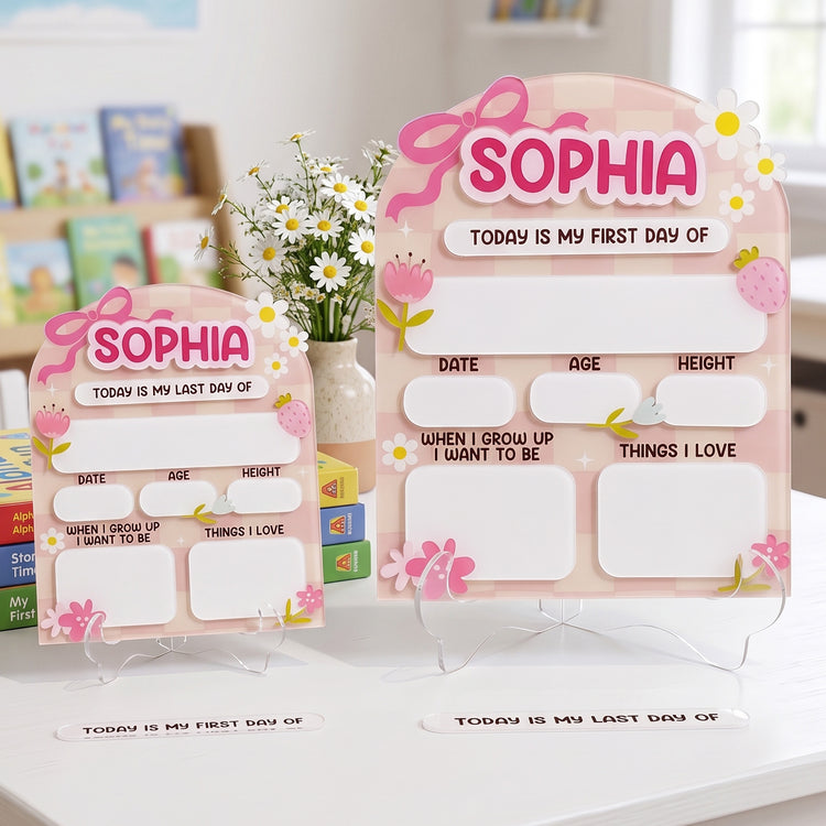 Daisy-And-Ribbon-Theme-1St-Day-Of-School-Reusable-Personalized-First-Day-Of-School-Sign-4