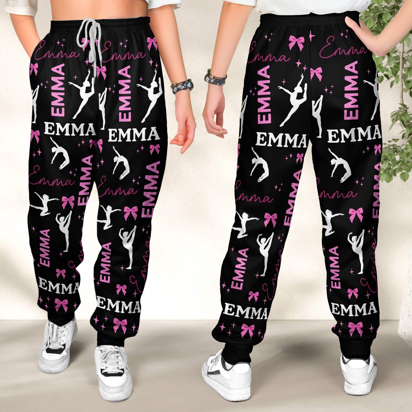 Dancing Girl Custom Name - Personalized Sweatpants