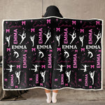 Dancing Girl Custom Name - Personalized Wearable Blanket Hoodie