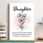 Daughter Like A Flower In Bloom - Personalized Poster/Canvas