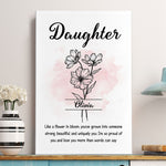 Daughter Like A Flower In Bloom - Personalized Poster/Canvas