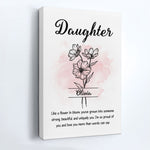 Daughter Like A Flower In Bloom - Personalized Poster/Canvas