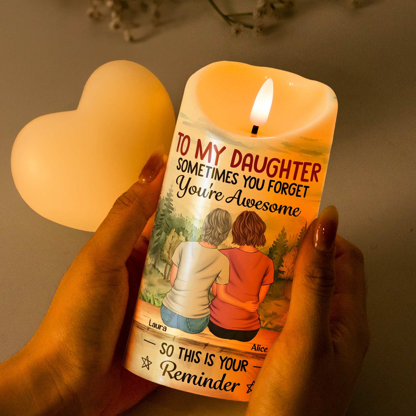 Daughter - This Is Your Reminder - Personalized LED Candle