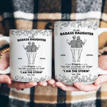 Daughter Whisper Back I Am The Storm - Personalized Mug