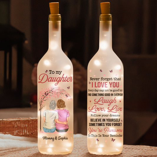 Daughter You're Awesome - Personalized Bottle Lamp