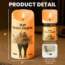 Daughter You're Braver Than You Believe - Personalized LED Candle