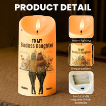 Daughter You're Braver Than You Believe - Personalized LED Candle