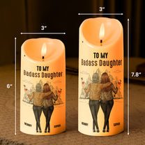 Daughter You're Braver Than You Believe - Personalized LED Candle