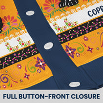 Day Of The Dead Dog Cat Hispanic Mexican Flowers - Personalized Crewneck Cardigan