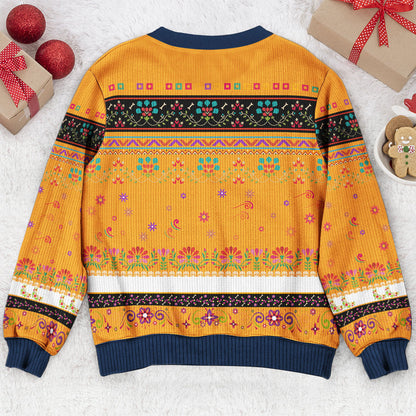 Day Of The Dead Dog Cat Hispanic Mexican Flowers - Personalized Ugly Sweater