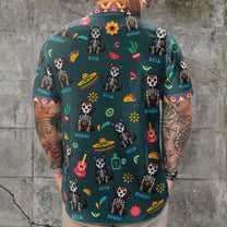 Day Of The Dead Dog Cat Hispanic Mexican Latinos Latinx - Personalized Hawaiian Shirt