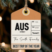 Best Trip Of The Year - Personalized Wooden Ornament