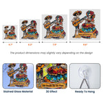 Day Of The Dead Festive La Catrina Couple - Personalized Window Hanging Suncatcher