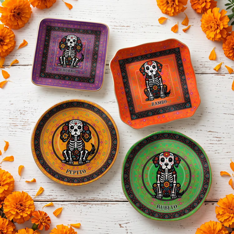 Day-Of-The-Dead-Dog-Cat-Pet-Hispanic-Mexican-Flowers-Personalized-Jewelry-Dish1