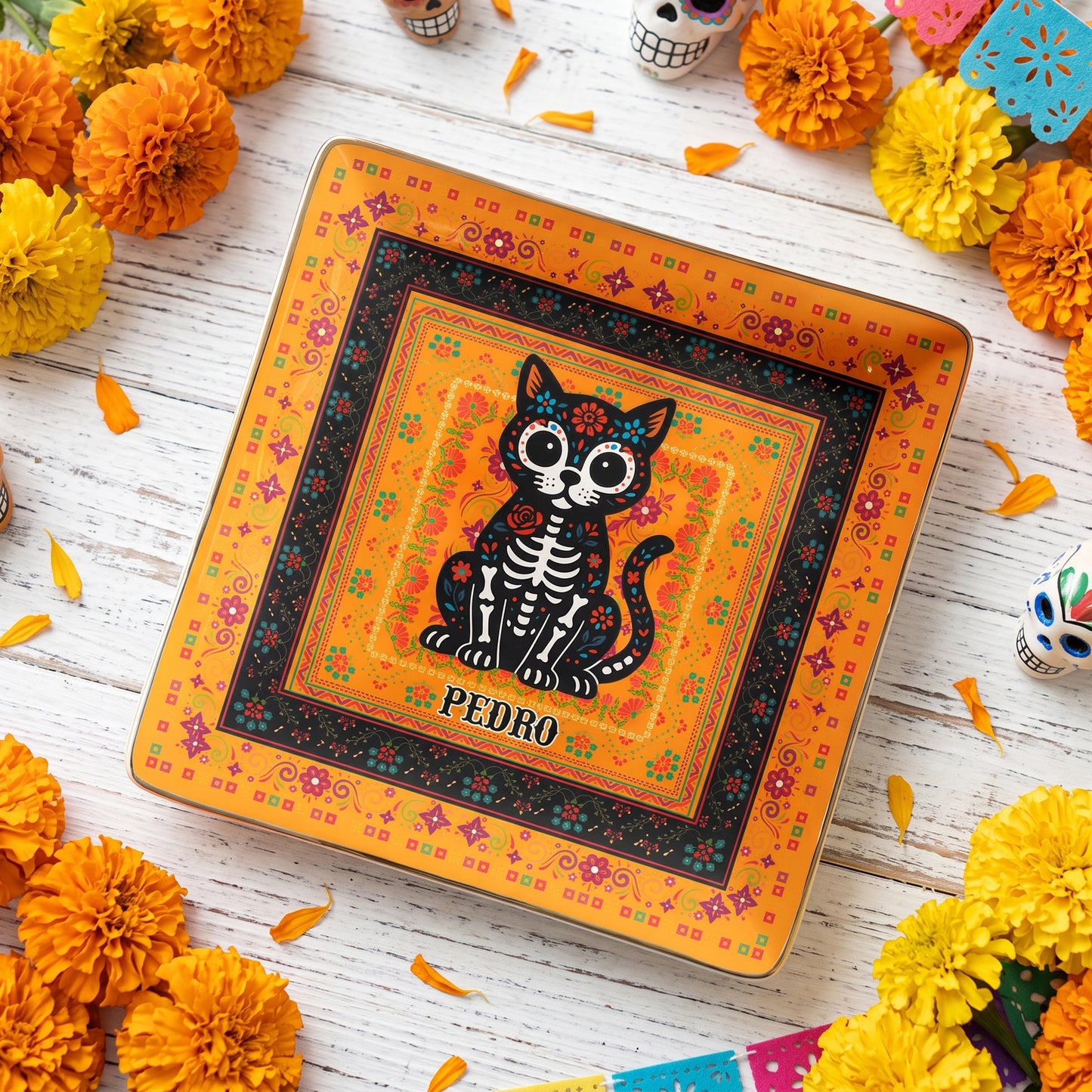 Day-Of-The-Dead-Dog-Cat-Pet-Hispanic-Mexican-Flowers-Personalized-Jewelry-Dish2