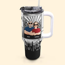 Dear Dad Great Job We're Awesome Thank You - Personalized 40oz Tumbler With Straw