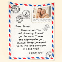 Dear Grandma I Love You Love Letter - Personalized Photo Blanket